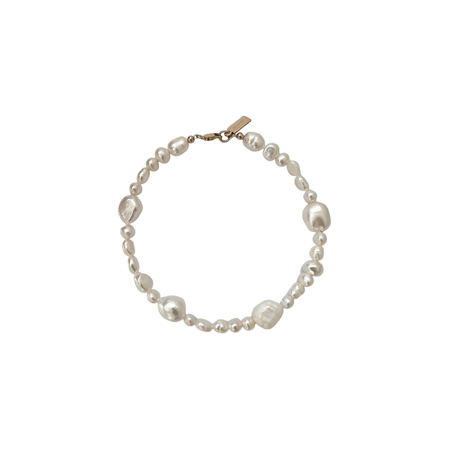 Mixed pearl anklet