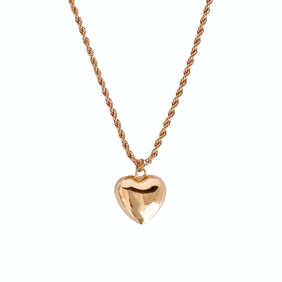 Puffy heart necklace