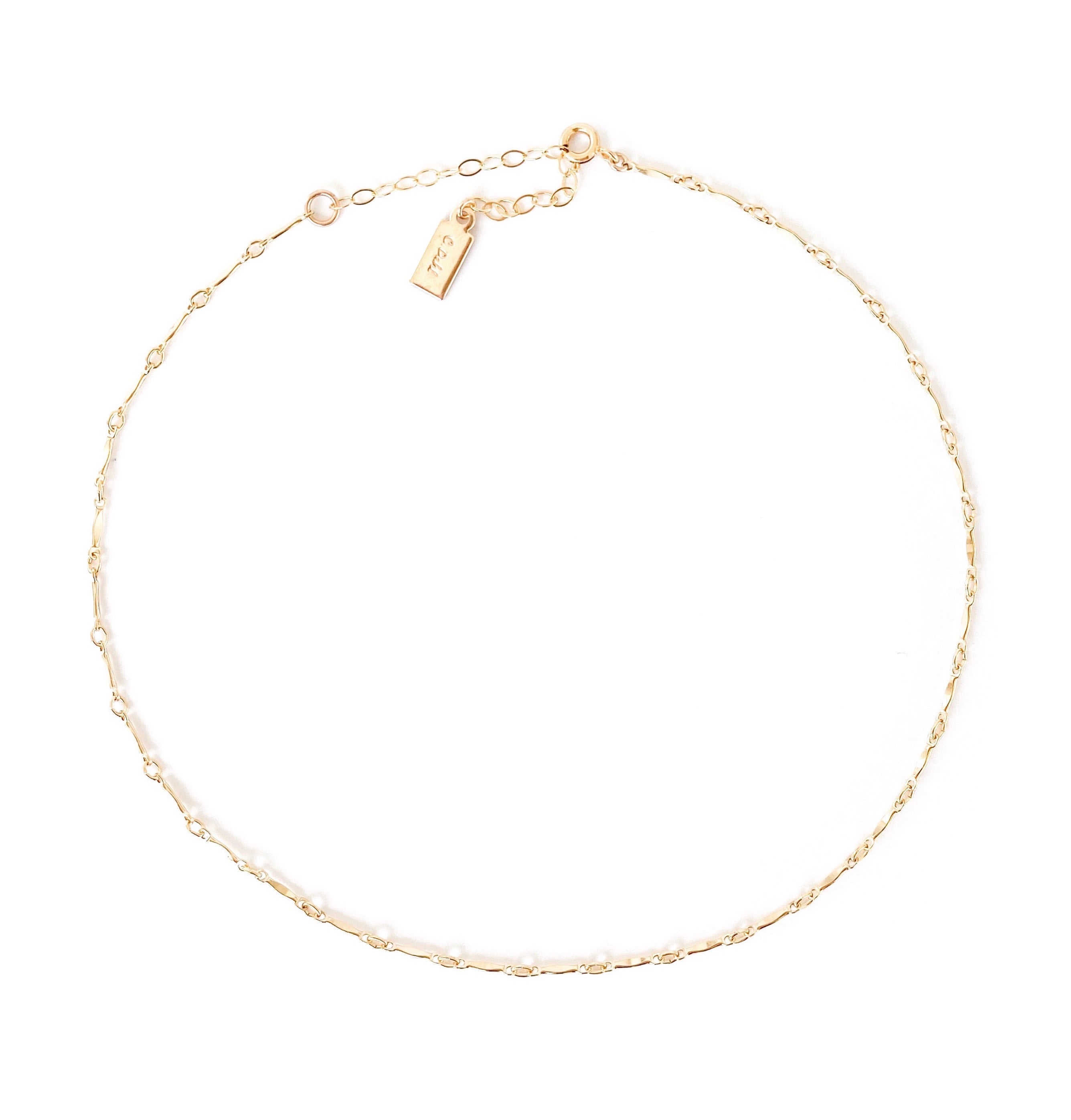 Gold Links necklace | 14K gold filled Ella Choker Necklace | Link Chain ...